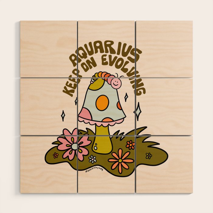Aquarius Caterpillar Wood Wall Art Gallery Image 1