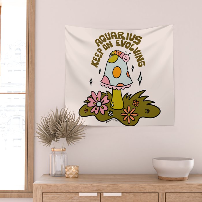 Aquarius Caterpillar Wall Tapestry Gallery Image 2