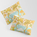 mushy love mushroom longboard surf // retro art by surfy birdy Pillow Sham Gallery Image 3