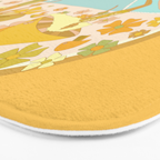 mushy love mushroom longboard surf // retro art by surfy birdy Bath Mat Gallery Image 3