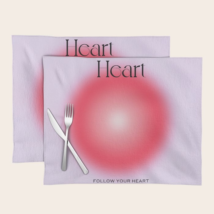 Heart: Aura Gradient 04 Placemat Gallery Image 1
