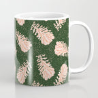 Dancing Pinecones in Forest Green & Pink Coffee Mug Gallery Image 1