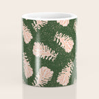 Dancing Pinecones in Forest Green & Pink Coffee Mug Gallery Image 4