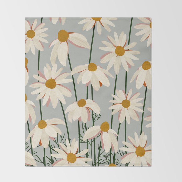 Chamomille pattern Throw Blanket Gallery Image 2