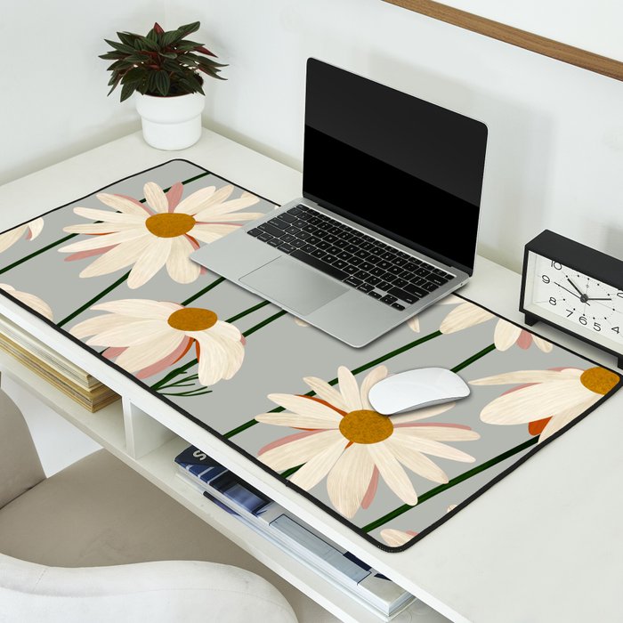 Chamomille pattern Desk Mat Gallery Image 2