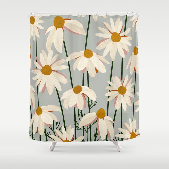 Chamomille pattern Shower Curtain Gallery Image 1