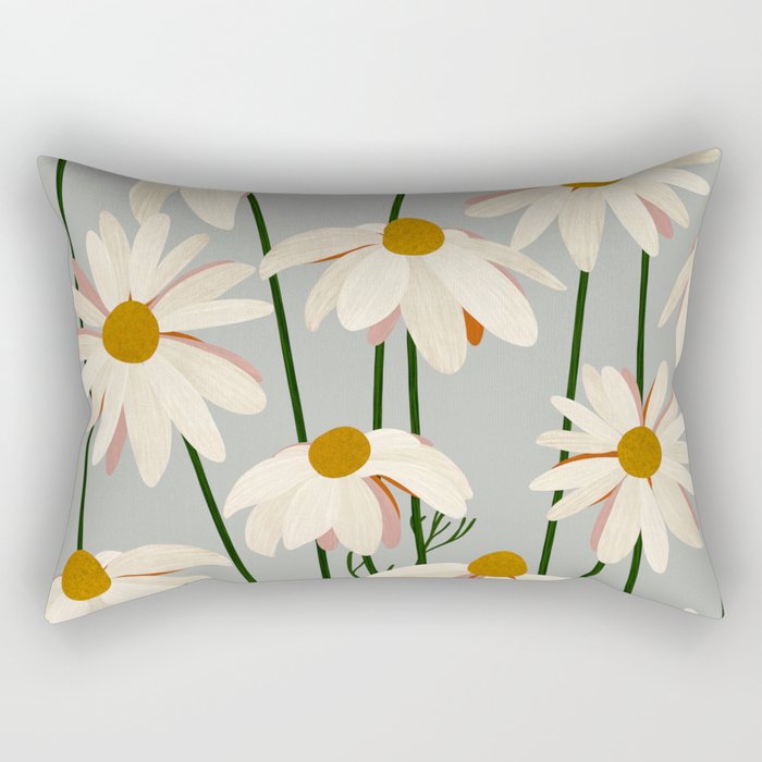 Chamomille pattern Rectangular Pillow Gallery Image 1
