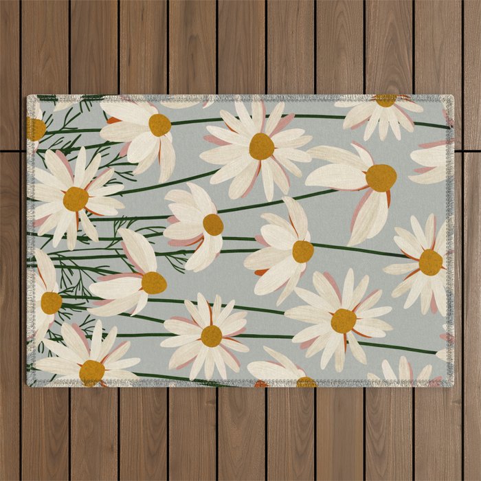 Chamomille pattern Outdoor Rug Gallery Image 1