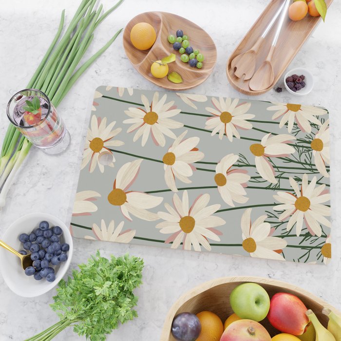 Chamomille pattern Cutting Board Gallery Image 2