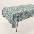 Coastal Ikat Stripe - weathered blue Tablecloth Gallery Image 1