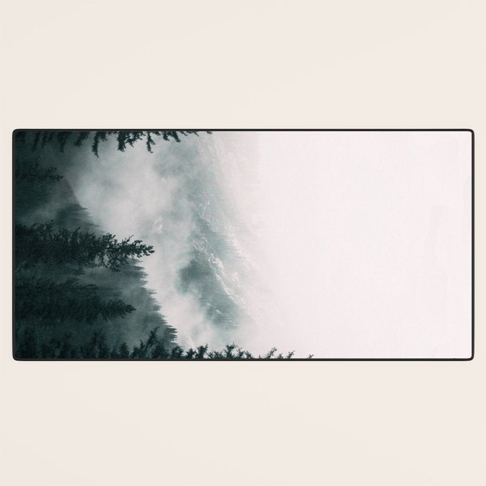 Forest mist beneath the mountain peaks Desk Mat Gallery Image 3