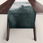 Forest mist beneath the mountain peaks Table Runner Gallery Image 1