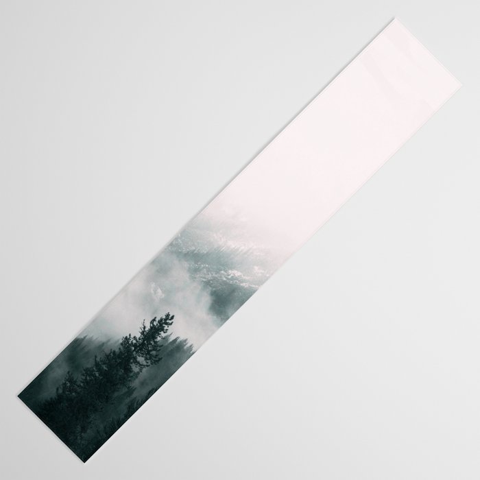 Forest mist beneath the mountain peaks Table Runner Gallery Image 3