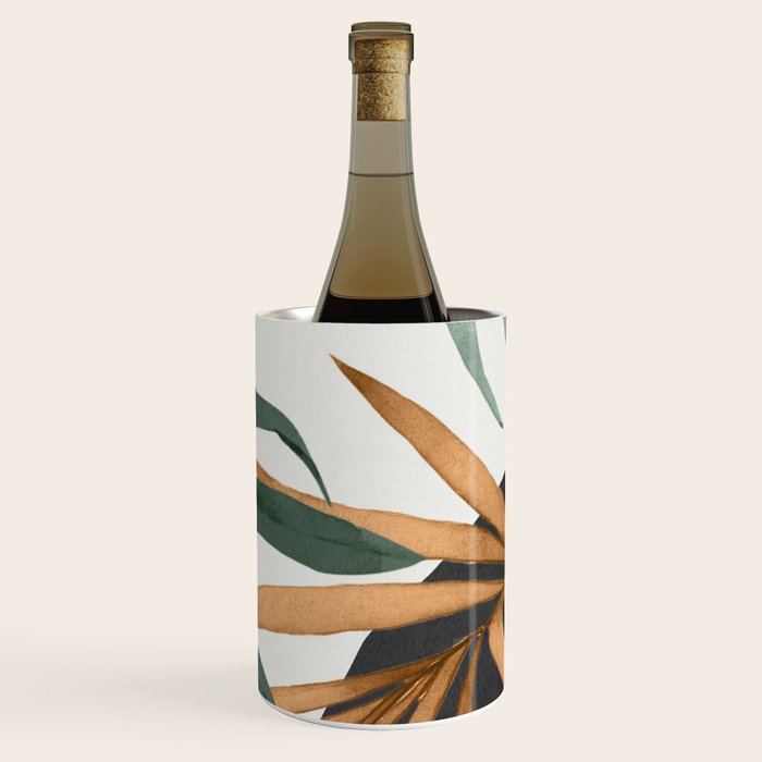 Minimal Abstract Art Tropical Leaves 16 Wine Chiller Gallery Image 3