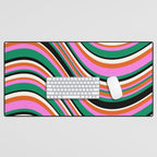 Wavy Stripes XIV - Bold Retro Desk Mat Gallery Image 1