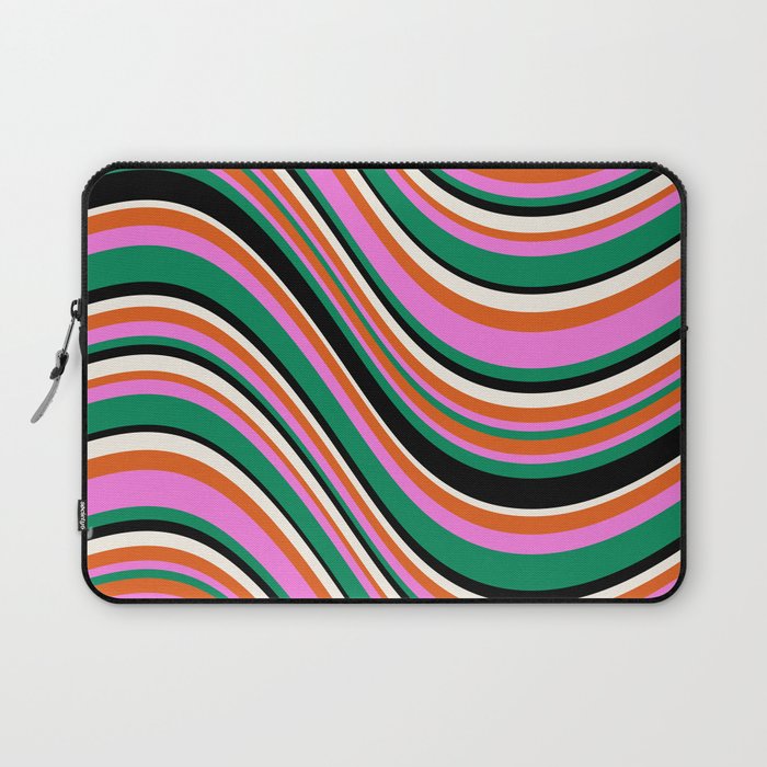 Wavy Stripes XIV - Bold Retro Laptop Sleeve Gallery Image 1