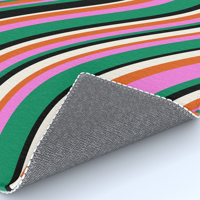 Wavy Stripes XIV - Bold Retro Rug Gallery Image 4