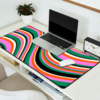 Wavy Stripes XIV - Bold Retro Desk Mat Gallery Image 2