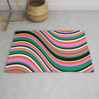 Wavy Stripes XIV - Bold Retro Rug Gallery Image 1