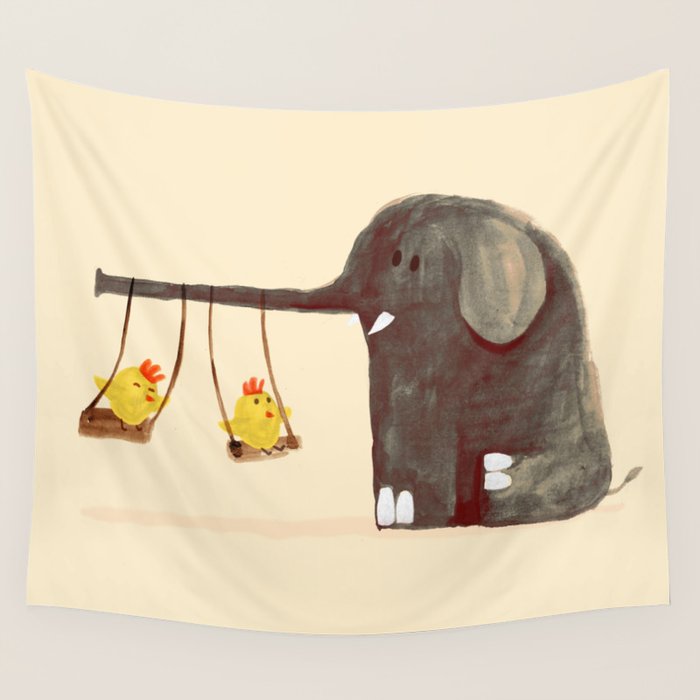 Elephant Swing Wall Tapestry Gallery Image 4