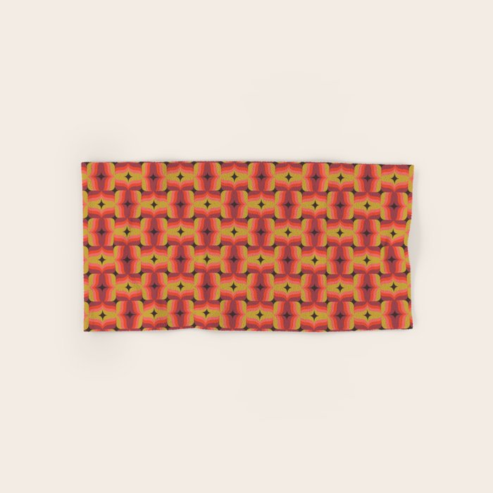 Retro Crimson Ceramic Bath Towel Gallery Image 1