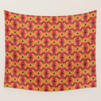 Retro Crimson Ceramic Wall Tapestry Gallery Image 4