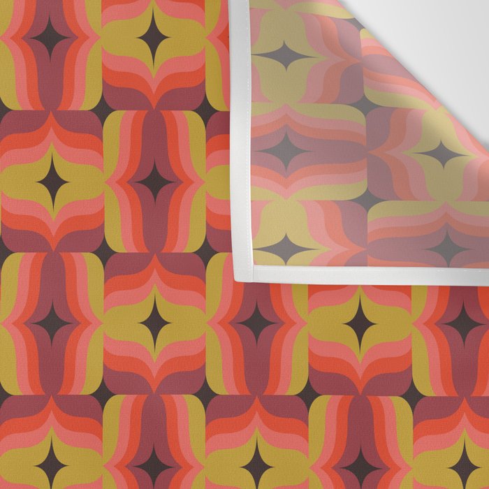 Retro Crimson Ceramic Wall Tapestry Gallery Image 3