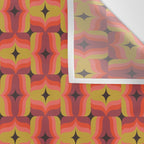 Retro Crimson Ceramic Wall Tapestry Gallery Image 3