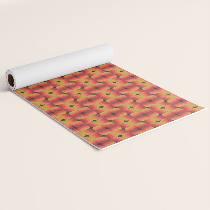 Retro Crimson Ceramic Yoga Mat Gallery Image 2