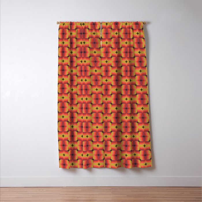 Retro Crimson Ceramic Window Curtain Gallery Image 3