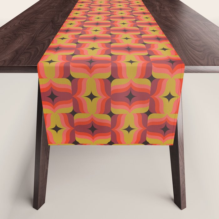 Retro Crimson Ceramic Table Runner Gallery Image 1