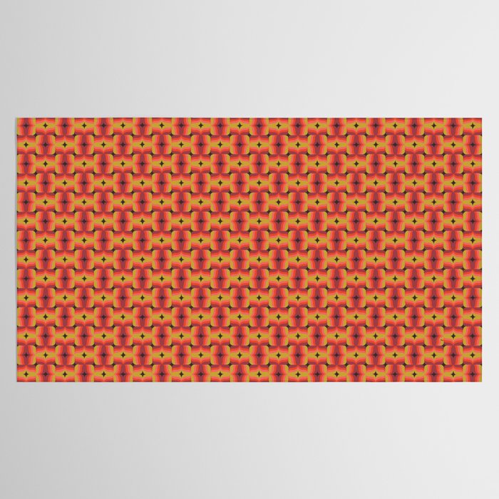 Retro Crimson Ceramic Tablecloth Gallery Image 2