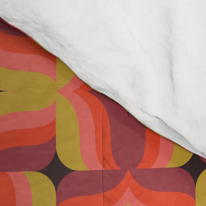 Retro Crimson Ceramic Comforter Gallery Image 4