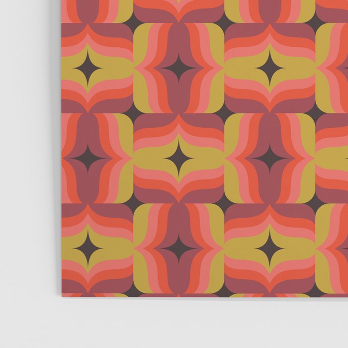 Retro Crimson Ceramic Poster Gallery Image 3