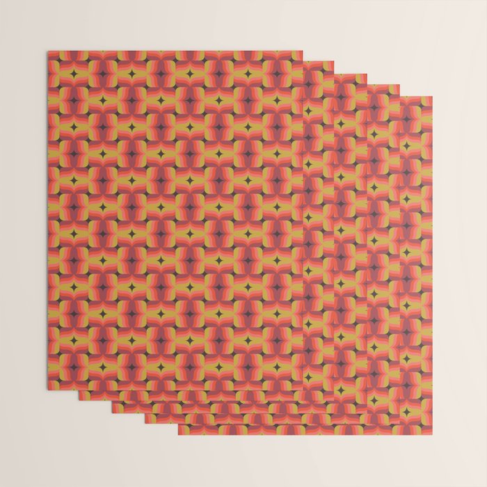 Retro Crimson Ceramic Wrapping Paper Gallery Image 3