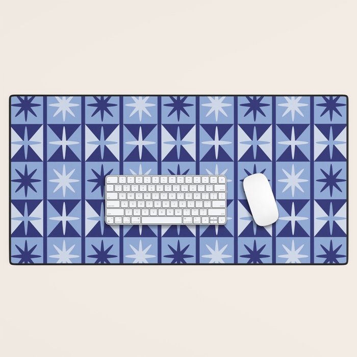 Mid Century Modern Starburst Pattern Desk Mat Gallery Image 1