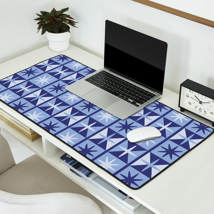 Mid Century Modern Starburst Pattern Desk Mat Gallery Image 2