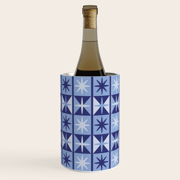 Mid Century Modern Starburst Pattern Wine Chiller Gallery Image 2
