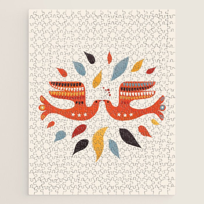 A Pair Of Festive Birds Jigsaw Puzzle Gallery Image 1