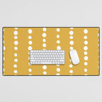 Spotted, Mustard Yellow, Boho Prints Desk Mat Gallery Image 1
