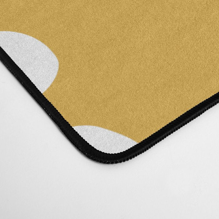 Spotted, Mustard Yellow, Boho Prints Desk Mat Gallery Image 4