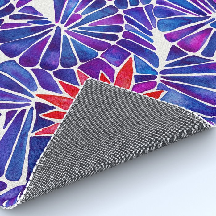 Water Lilies - Indigo & Red Palette Rug Gallery Image 4