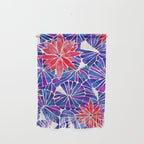 Water Lilies - Indigo & Red Palette Wall Hanging Gallery Image 1
