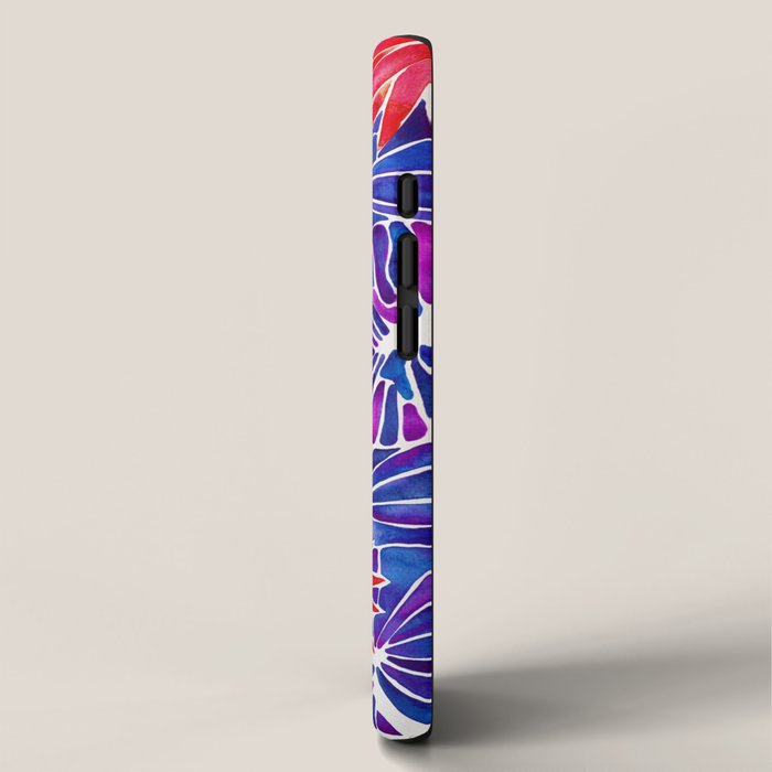 Water Lilies - Indigo & Red Palette iPhone Case Gallery Image 2