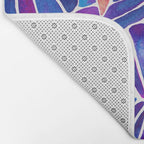 Water Lilies - Indigo & Red Palette Bath Mat Gallery Image 2