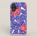 Water Lilies - Indigo & Red Palette iPhone Case Gallery Image 1