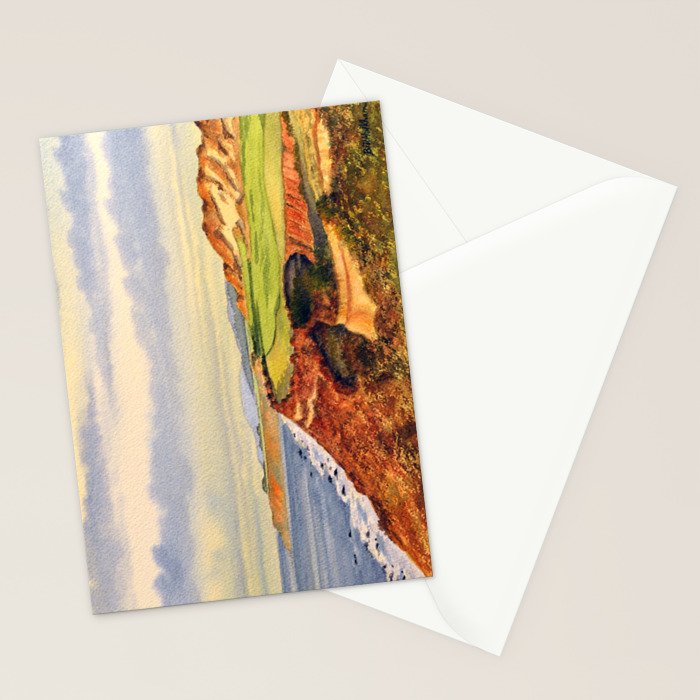 Pacific Dunes - On Bandon Dunes - Golf Course 13th Hole Stationery Card Gallery Image 2