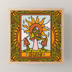 19. Sun Tarot Mushroom Mini Art Print Gallery Image 1