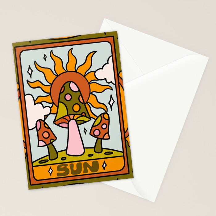 19. Sun Tarot Mushroom Stationery Card Gallery Image 2