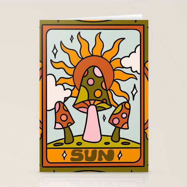 19. Sun Tarot Mushroom Stationery Card Gallery Image 1